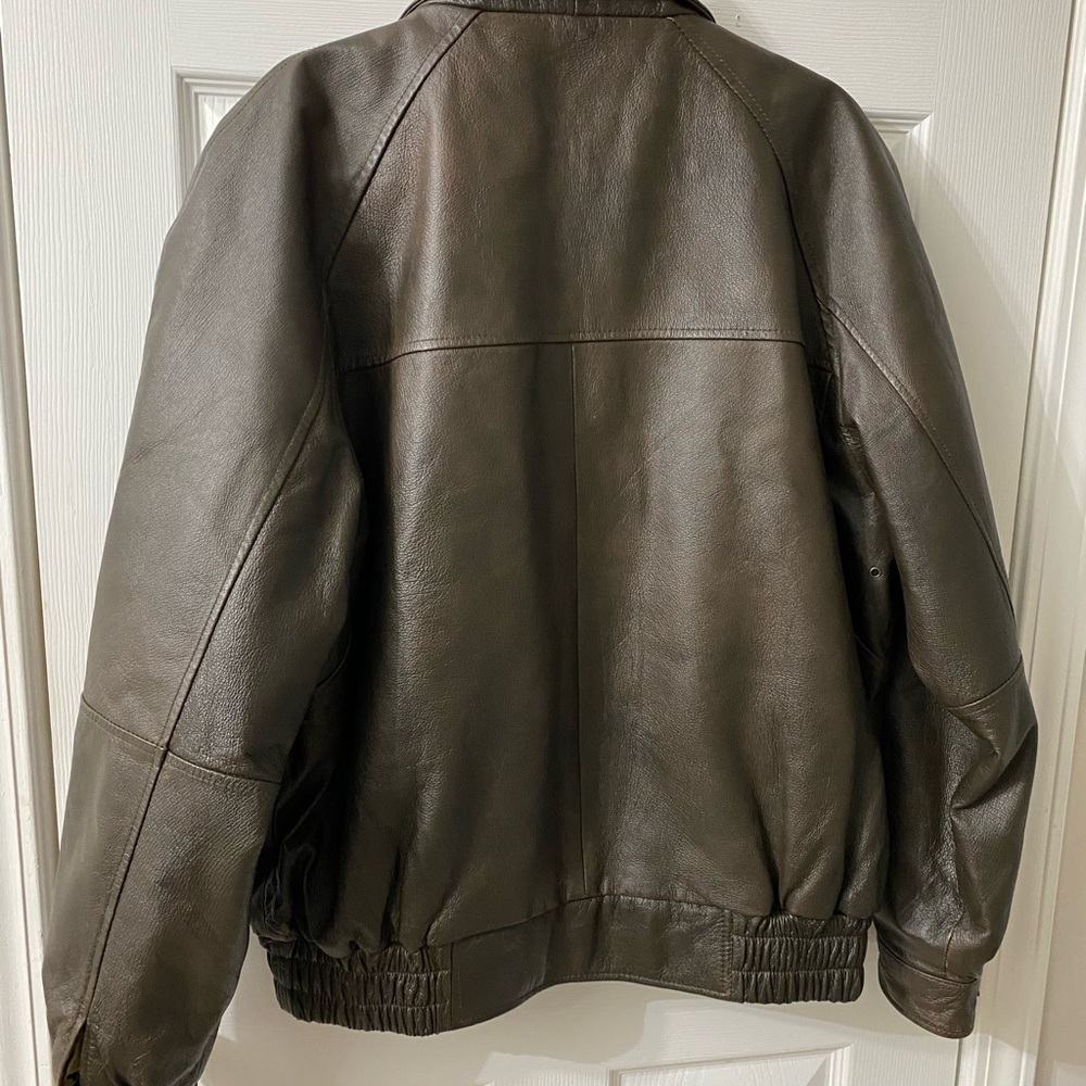 Burks BAY vintage leather Jacket Men size large in great condition - Picture 6 of 11